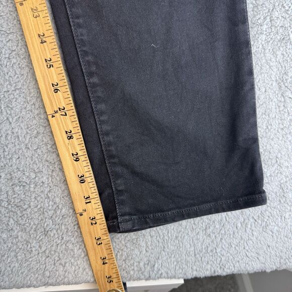 Banana Republic Jeans Mens 36x33 Black Slim Fit Traveler Denim Straight Leg‎ - Picture 6 of 11